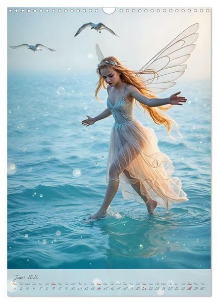 Produktbild: Heart of light, wings of colour - Emotion, colour and magic in the fairy kingdom (Wall Calendar 2026 DIN A3 portrait), CALVENDO 12 Month Wall Calendar