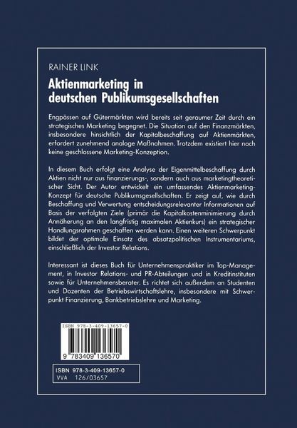 Produktbild: Aktienmarketing in deutschen Publikumsgesellschaften