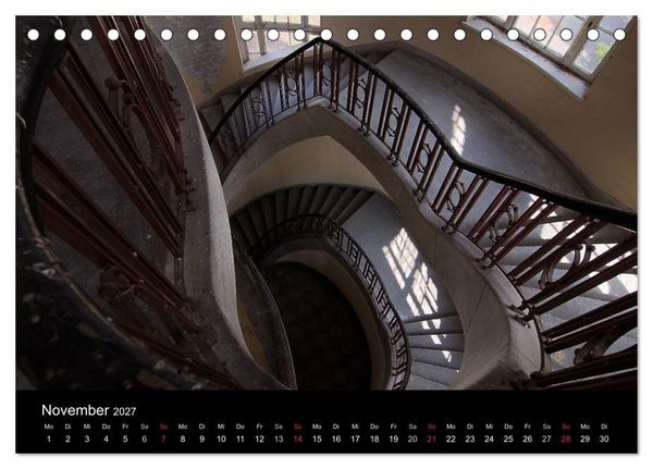 Produktbild: Verlassene Orte - Die sch&ouml;nsten Treppenh&auml;user (Tischkalender 2027 DIN A5 quer), CALVENDO Monatskalender