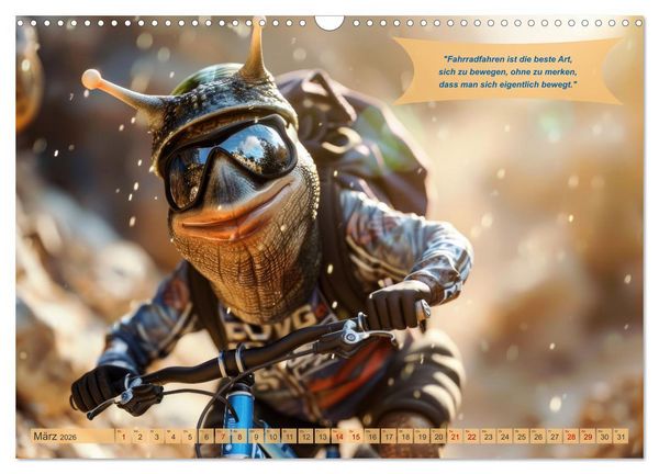 Produktbild: Der tierisch lustige Fahrradkalender (Wandkalender 2026 DIN A3 quer), CALVENDO Monatskalender