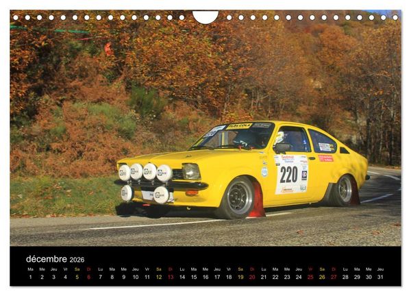 Produktbild: Rallye Vieilles Voitures (Calendrier mural 2026 DIN A4 vertical), CALVENDO calendrier mensuel