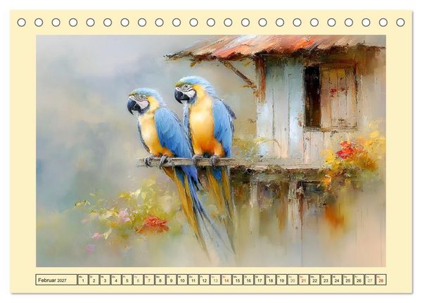 Produktbild: Hyazint-Aras. Die blauen Papageien aus S&uuml;damerika (Tischkalender 2027 DIN A5 quer), CALVENDO Monatskalender