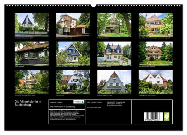 Produktbild: Die Villenkolonie in Buchschlag (hochwertiger Premium Wandkalender 2026 DIN A2 quer), Kunstdruck in Hochglanz