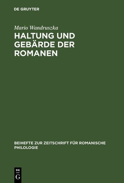 Produktbild: Haltung und Geb&auml;rde der Romanen
