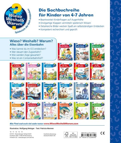 Produktbild: Wieso? Weshalb? Warum? Kernreihe, Band 8 - Alles &uuml;ber die Eisenbahn