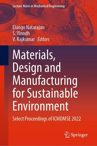 Produktbild: Materials, Design and Manufacturing for Sustainable Environment