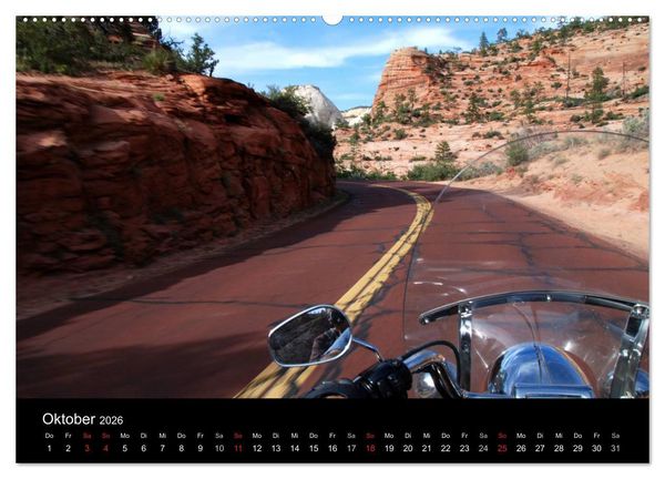 Produktbild: Born to be Wild - Mit der Harley durch den S&uuml;dwesten der USA (Wandkalender 2026 DIN A2 quer), CALVENDO Monatskalender