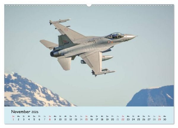 Produktbild: Luft&uuml;berlegenheit - Kampfjets in Aktion (hochwertiger Premium Wandkalender 2026 DIN A2 quer), Kunstdruck in Hochglanz