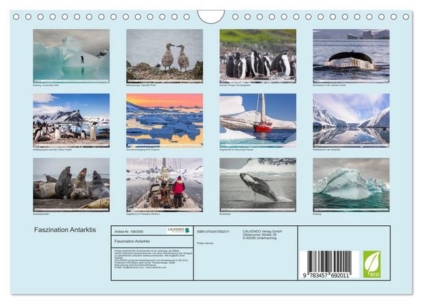 Produktbild: Faszination Antarktis (Wandkalender 2026 DIN A4 quer), CALVENDO Monatskalender