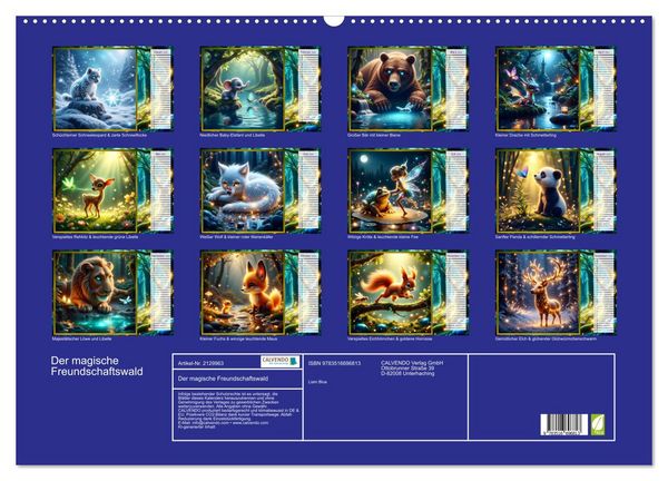 Produktbild: Der magische Freundschaftswald (Wandkalender 2026 DIN A2 quer), CALVENDO Monatskalender