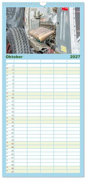 Produktbild: Familienplaner 2027 - Faszination Jochpassrennen mit 5 Spalten (Wandkalender, 21 x 45 cm) CALVENDO