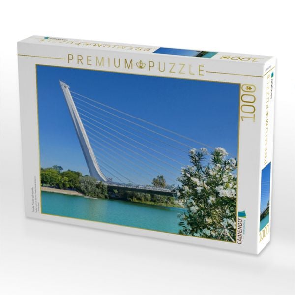 Produktbild: CALVENDO Puzzle Sevillia, Puente del Alamillo | 1000 Teile Lege-Gr&ouml;&szlig;e 64x48cm Foto-Puzzle f&uuml;r gl&uuml;ckliche Stunden