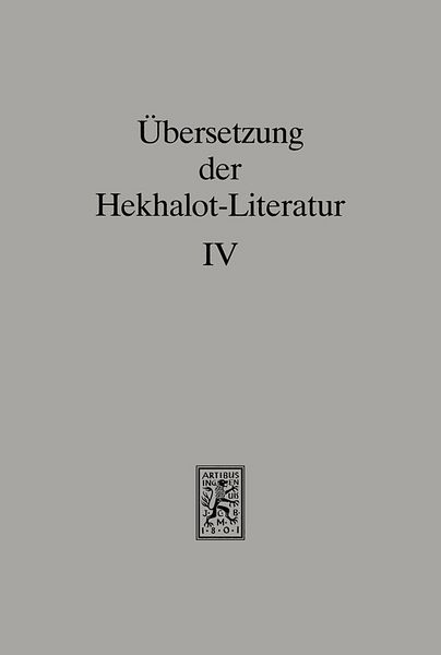 Produktbild: &Uuml;bersetzung der Hekhalot-Literatur
