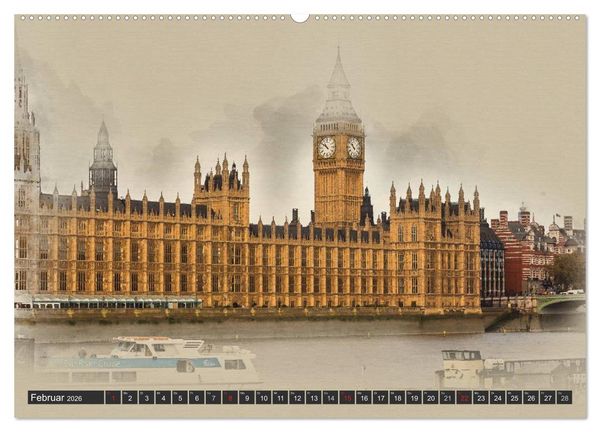 Produktbild: Traumhaftes London (Wandkalender 2026 DIN A2 quer), CALVENDO Monatskalender