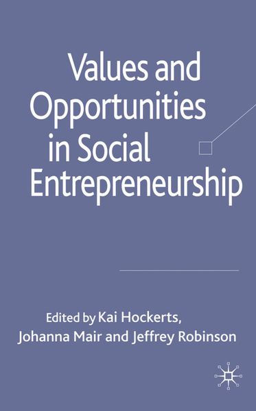 Produktbild: Values and Opportunities in Social Entrepreneurship