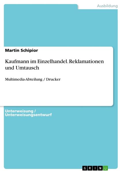Produktbild: Kaufmann im Einzelhandel. Reklamationen und Umtausch