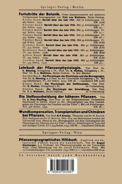 Produktbild: Fortschritte der Botanik