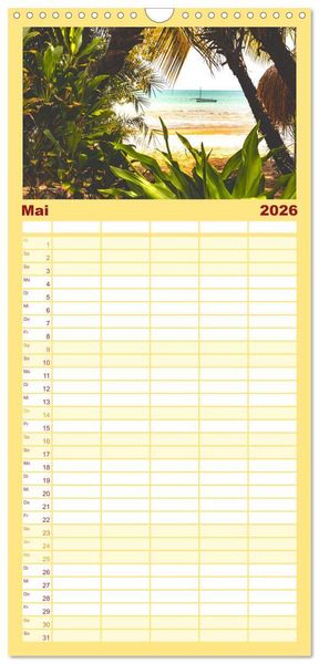 Produktbild: Familienplaner 2026 - Mosambik - Eine Perle im S&uuml;den Afrikas. mit 5 Spalten (Wandkalender, 21 x 45 cm) CALVENDO
