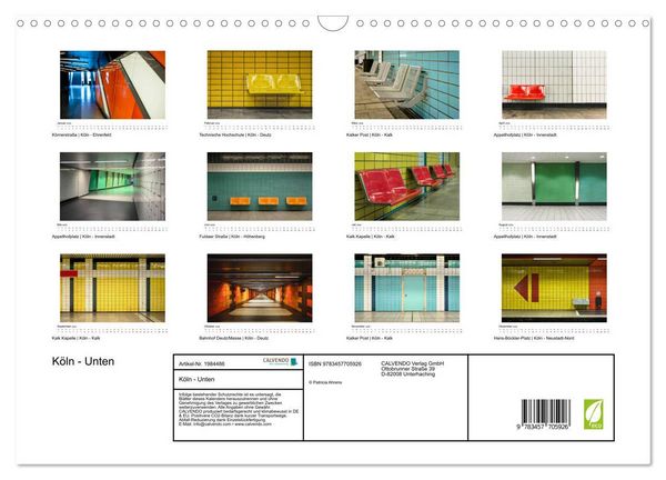 Produktbild: K&ouml;ln - Unten (Wandkalender 2026 DIN A3 quer), CALVENDO Monatskalender