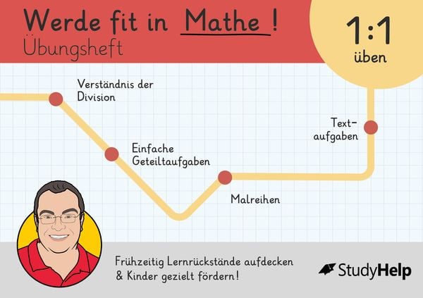 Werde fit in Mathe: Einsdurcheins (1:1) üben, Taschenbuch von Sebastian Kottmann, StudyHelp Verlag, 978-3-9875513-3-8