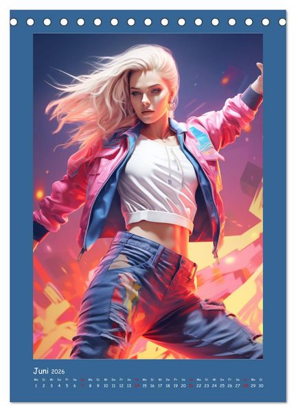 Produktbild: Urban Dancer. Streetstyle-Szene-Illustrationen (Tischkalender 2026 DIN A5 hoch), CALVENDO Monatskalender