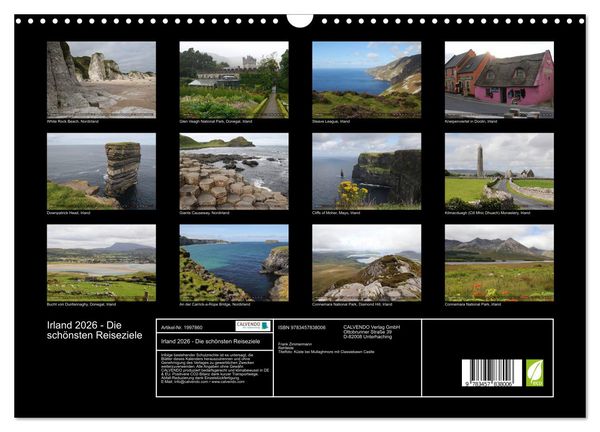 Produktbild: Irland 2026 - Die sch&ouml;nsten Reiseziele (Wandkalender 2026 DIN A3 quer), CALVENDO Monatskalender