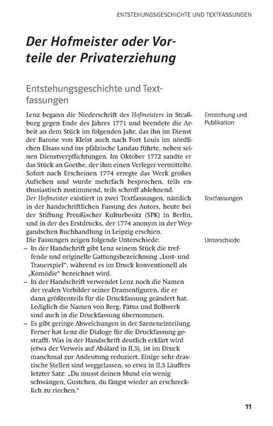 Produktbild: Klett Lekt&uuml;rehilfen J. M. R. Lenz, Der Hofmeister/Die Soldaten