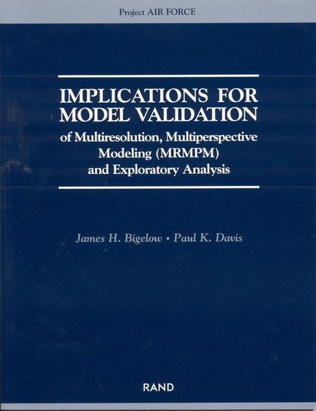 Produktbild: Implications for Model Validation of Multiresolution, Multiperspective Modeling {Mrmpm} and Exploratory Analysis