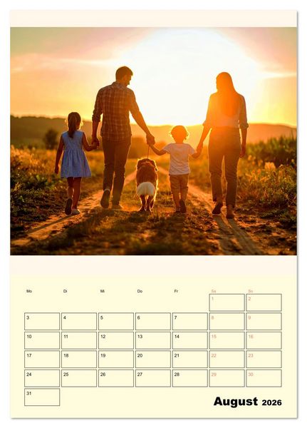 Produktbild: Der Familienkalender - Mit Hund durchs Jahr (Tischkalender 2026 DIN A5 hoch), CALVENDO Monatskalender