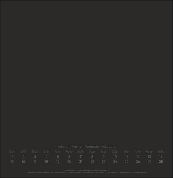 Produktbild: Kreativkalender XL schwarz 2027