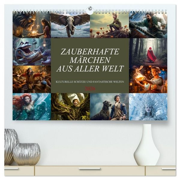 Zauberhafte Märchen aus aller Welt (hochwertiger Premium Wandkalender 2026 DIN A2 quer), Kunstdruck in Hochglanz