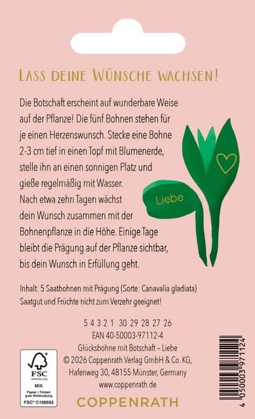 Produktbild: Gepr&auml;gte Saatbohnen &ndash; Pflanze deine W&uuml;nsche