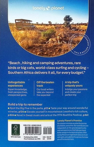 Produktbild: Lonely Planet South Africa, Lesotho & Eswatini