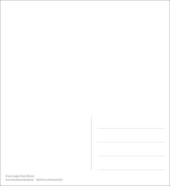 Produktbild: GEO Ferne Horizonte Postkartenkalender 2027 - Wochenkalender mit 53 Postkarten