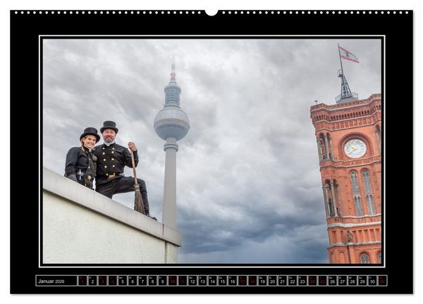 Produktbild: Schornsteinfeger &uuml;ber Berlin - Gl&uuml;ckseligkeit (Wandkalender 2026 DIN A2 quer), CALVENDO Monatskalender