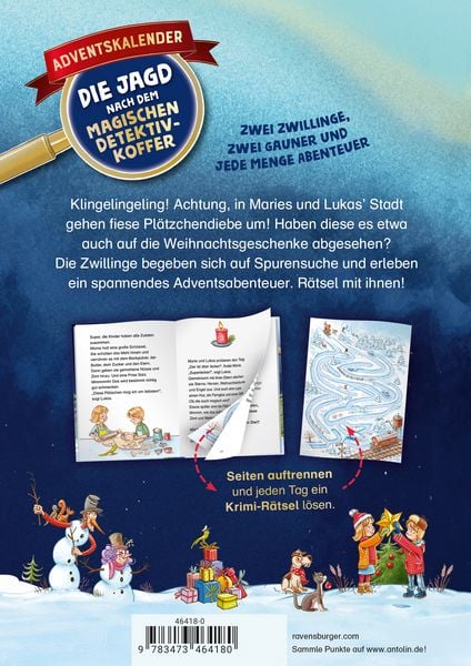 Produktbild: Die Jagd nach dem magischen Detektivkoffer - Adventskalender: Geschenke in Gefahr!