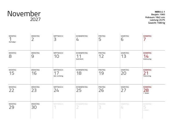Produktbild: Traktor Klassiker 2027 &ndash; Eintragkalender