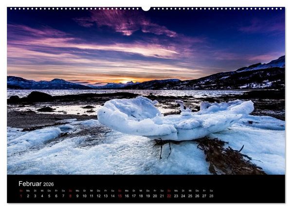 Produktbild: Norwegen, Landschaften in Schnee und Eis (hochwertiger Premium Wandkalender 2026 DIN A2 quer), Kunstdruck in Hochglanz