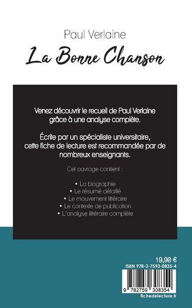 Produktbild: La Bonne Chanson de Paul Verlaine (fiche de lecture et analyse compl&egrave;te de l'oeuvre)