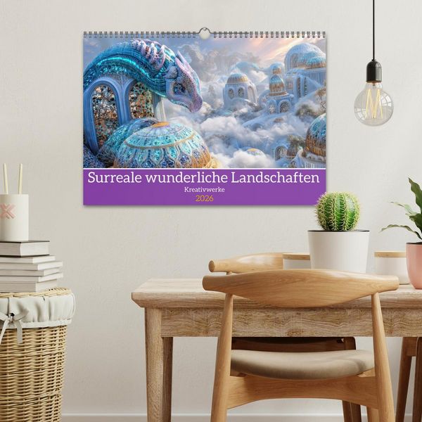 Produktbild: Surreale wunderliche Landschaften - Kreativwerke (Wandkalender 2026 DIN A3 quer), CALVENDO Monatskalender