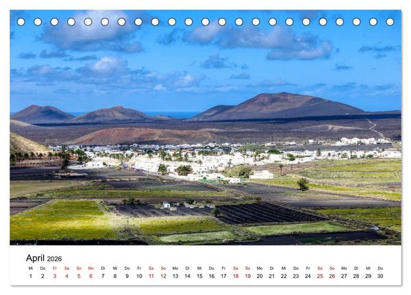 Produktbild: Lanzarote - Insel der spektakul&auml;ren Landschaften (Tischkalender 2026 DIN A5 quer), CALVENDO Monatskalender