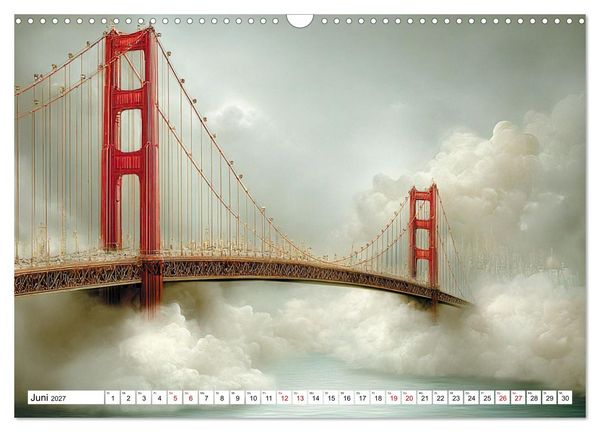 Produktbild: Die Golden Gate Bridge - Ikone am Pazifik (Wandkalender 2027 DIN A3 quer), CALVENDO Monatskalender
