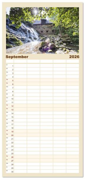 Produktbild: Familienplaner 2026 - Schweden - Die Highlights von Sm&aring;land bis zur Westk&uuml;ste mit 5 Spalten (Wandkalender, 21 x 45 cm) CALVENDO