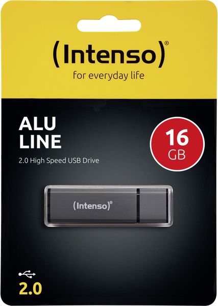 Produktbild: Intenso Alu Line USB-Stick 16 GB Anthrazit 3521471 USB-A (USB 2.0)