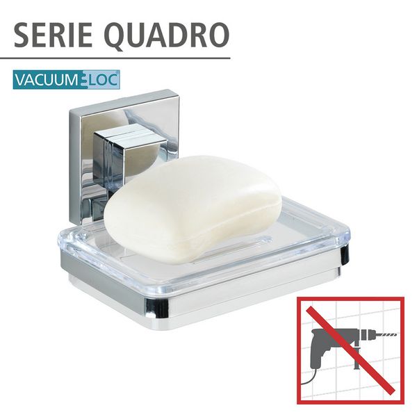 Produktbild: Vacuum-Loc&reg; Seifenablage Mod. Quadro Edelstahl, Befestigen ohne bohren
