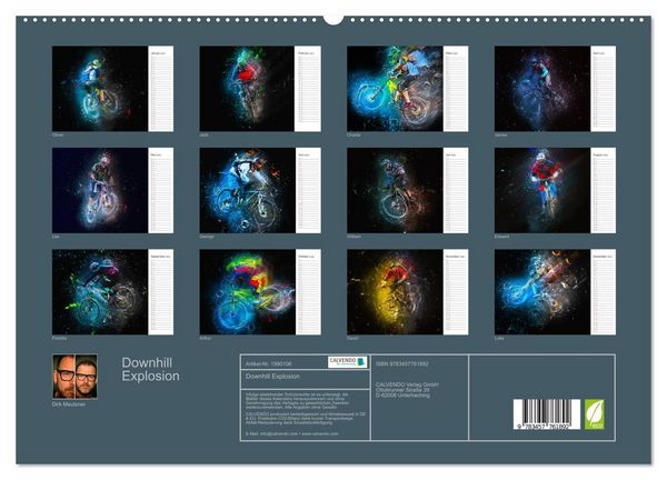 Produktbild: Downhill Explosion (hochwertiger Premium Wandkalender 2026 DIN A2 quer), Kunstdruck in Hochglanz