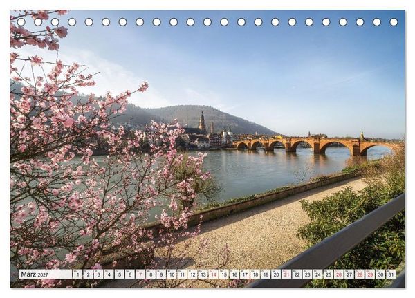 Produktbild: Heidelberg - Die romantische Stadt am Fluss (Tischkalender 2027 DIN A5 quer), CALVENDO Monatskalender