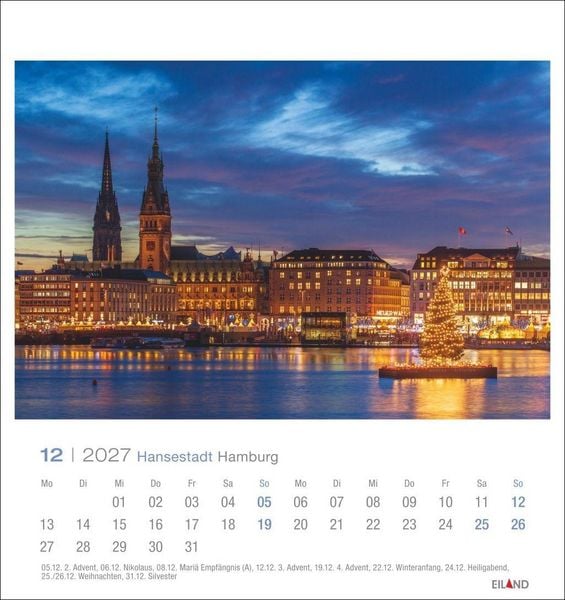 Produktbild: Hansestadt Hamburg Postkartenkalender 2027