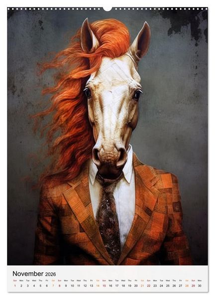 Produktbild: Stylish Horses (Wall Calendar 2026 DIN A2 portrait), CALVENDO 12 Month Wall Calendar