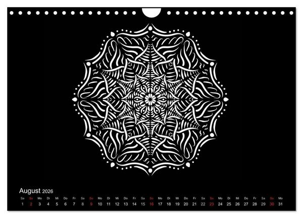 Produktbild: Entspannung und Ruhe durch Mandalas (Wandkalender 2026 DIN A4 quer), CALVENDO Monatskalender